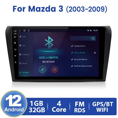 For Mazda 3 BK 2003-2009 Wifi Stereo 9  Head Unit Android 12.0 Car GPS Radio USB • $189.99