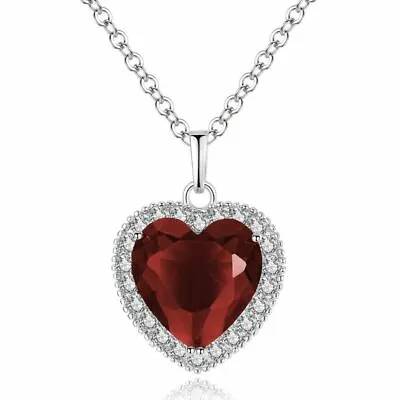 £4.99 • Buy Red Titanic Heart Ocean Necklace Romantic Pendant Best Women Gift