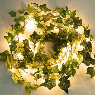 £6.99 • Buy 20/50/100LED Leaves Ivy Leaf Garland Fairy String Lights Xmas Party Garden Decor