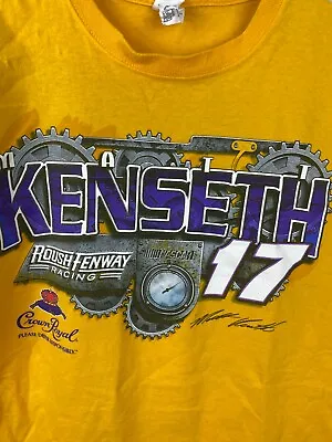 Matt Kenseth 17 Crown Royal NASCAR Racing Shirt Yellow Chase Sprint Cup Men XL • $13.49