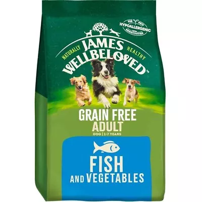 James Wellbeloved Grain Free Adult Dry Dog Food - Fish & Veg - 10kg • £73.99