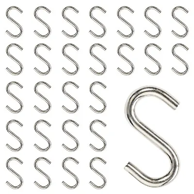 Mini S Hooks Connectors S Shaped Wire Hook Hangers 100pcs Hanging Hooks • $9.95