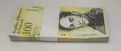 Venezuela 100000 Bolivares Fuertes New UNC Bundle (100 PCS) • $24.99