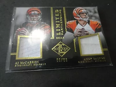 2014 Limited McCarron Andy Dalton Dual Jersey #/99 Bengals - PWE .95 Shipping • $3.95