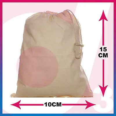 £1.36 • Buy 100% Cotton Plain Drawstring Bags - Xmas Sack / Stocking - Storage / Laundry Bag