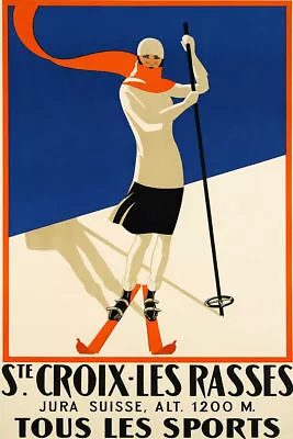 365394 St.Croixe Et Les Rasses Vintage Ski Art Decor Wall Print Poster • $29.95