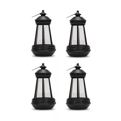 4 X Solar Powered Lanterns Hanging Outdoor Garden Décor LED Lights Table Lamps • £17.99