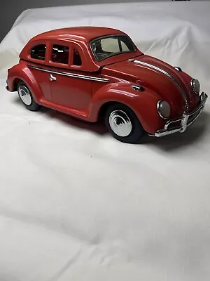 Vintage Red Volkswagon Beetle Music Box & Decanter Set 1960's Barware PREOWNED • $120