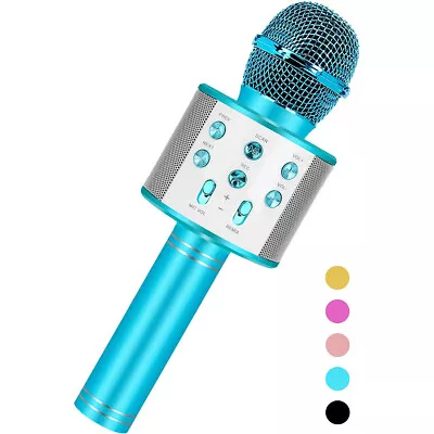 Karaoke Microphone USB Player Kids Wireless Bluetooth Speaker Handheld Mic KTV • £7.99