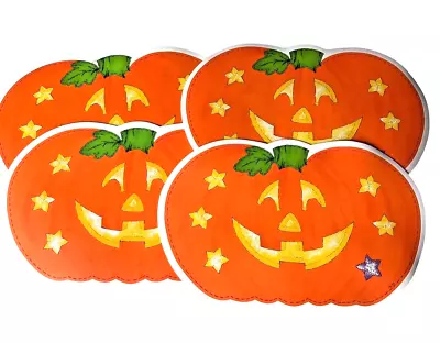 Halloween 4 Vinyl Spooky Pumpkins Placemats. Town & Country Halloween 18 X 12  • £20.72