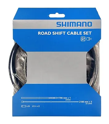 Shimano Road Shift Cable Set Steel Inner - Y60098501 - Black • £6.99