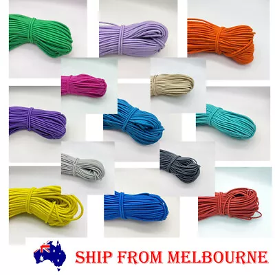 1/3/5 Meters 3mm Colourful Round Elastic Cord Elastic Band Sewing Clothes • $3.80