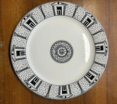 Victoria & Beale 10 3/4” Colosseum Porcelain Dinner Plate #9055 Black White • $12
