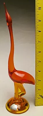 Vintage Viking Glass Company Persimmon Epic 10 ½” Tall #1315 Egret Made 1950-70 • $69.99