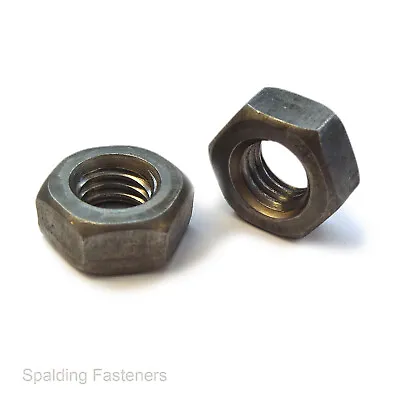 5/16 7/16 1/2 5/8 9/16  UNF Self Colour High Tensile Steel Hex Hexagon Full Nuts • £2.50