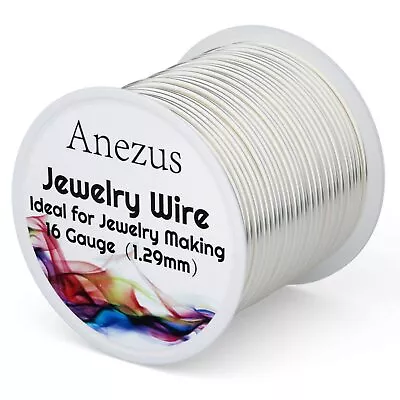 16 Gauge Jewelry Wire Silver Craft Wire Tarnish Resistant Copper Wire For Je... • $13.94