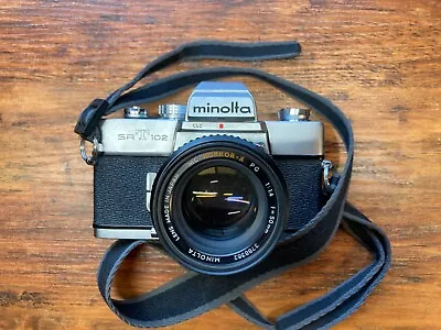 Minolta SRT 102 Camera With Rokkor-X Lense And Carrying Case • $85