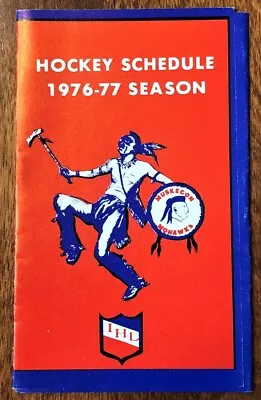 Vintage 1976-77 Muskegon Mohawks IHL Hockey Pocket Schedule - Free Shipping! • $8.95