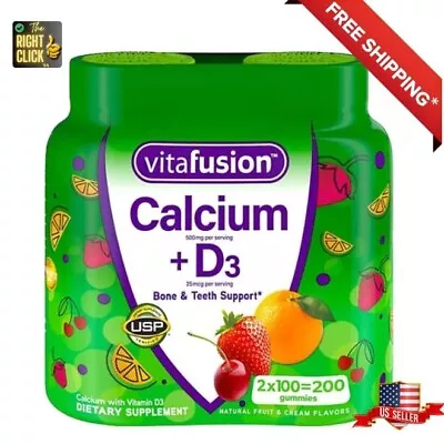 Vitafusion Calcium + D3 Vitamin Gummies (200 Ct.) • $26.50