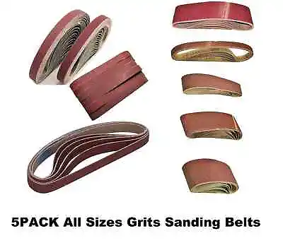 SATC All Sizes Grits Sanding Belts Power File Coarse Fine Aluminium Oxide  5PACK • £3.99