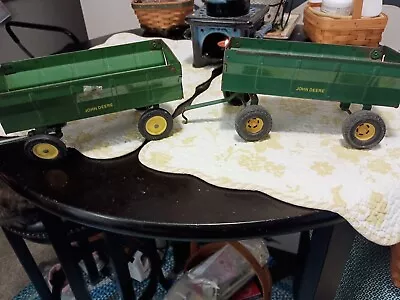 Vintage Ertl John Deere Metal Farm Wagons Lot Of 2 Parts Only Made In U S A • $3.99