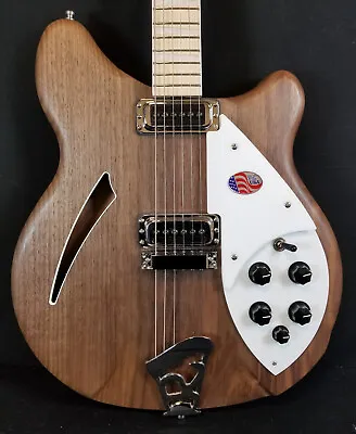 Rickenbacker 360 Walnut Deluxe Thinline Electric Guitar 21 Fret  R  Tuners Hc • $2549