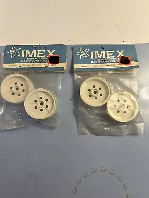 Imex 7005 White Front Wheels 2.0 Tamiya 2wd / Vintage Rc Car /  Tamiya Rc Parts • $30