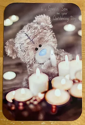 'Son On Your Christening Day’ Me To You Christening Card - Tatty Bear - 9”x6” • £2.50