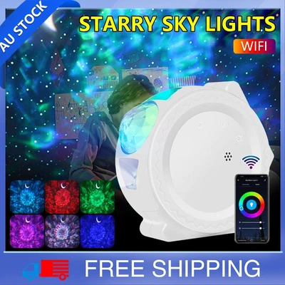 $19.58 • Buy Wifi LED Galaxy Starry Night Light Baby Room Lamp Gift Projector Ocean Star Sky