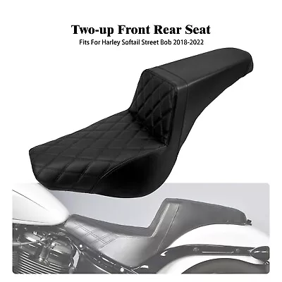 Driver Rider Passenger 2-Up Seat Cushion Fit For Harley Softail Street Bob 18-23 • $252.69