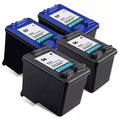 4PK HP 56 57 Ink Cartridge C6656AN C6657AN - DeskJet 5550 5150 5650 450 Printer • $28.99