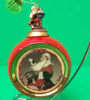 Norman Rockwell Christmas Classics Drum For Tommy 1998 Heirloom Porcelain 68902 • $6.99