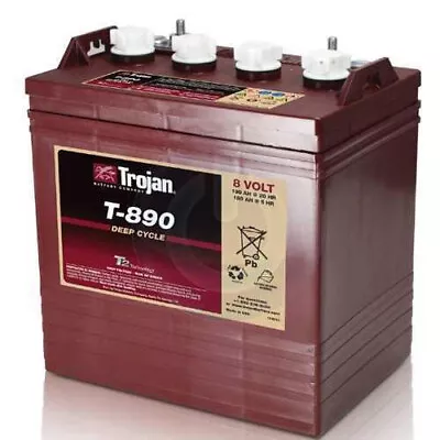 Trojan T-890 8 Volt 190 AH Golf Cart Lead Acid ( Deep Cycle ) Battery 190a • $677.88