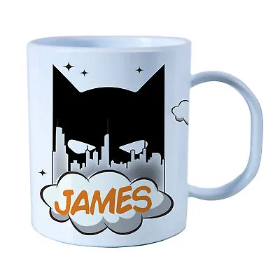 £10.99 • Buy Personalised Bat City Plastic Mug Children's Birthday Gift Juice Cup Any Name