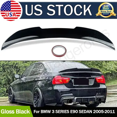 $85.36 • Buy For 05-2011 Bmw E90 3 Series M3 Sedan Glossy Black Psm Style Trunk Spoiler Wing