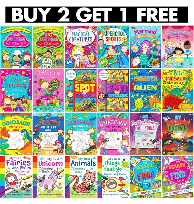 £2.89 • Buy Kids Children Colouring Books Book Fun Activity Dinosaurs Unicorns Princess 