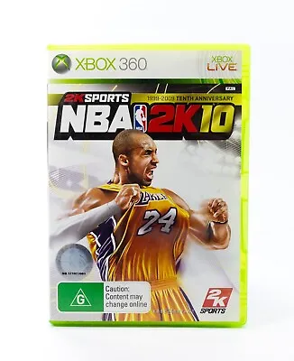 NBA 2K10 Xbox 360 Kobe Bryant Cover Complete With Manual Like New • $20.50