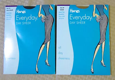 Two Unopened Pair Of Vintage Hanes Everyday Day Sheer Pantyhose - Control Top • $15