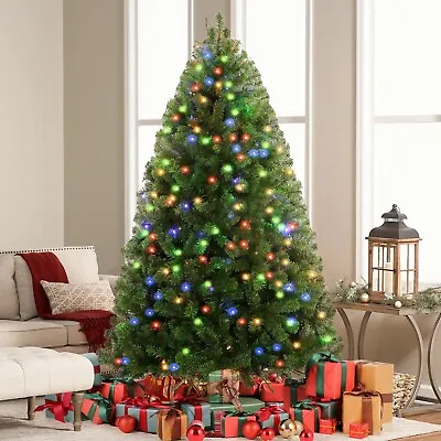 Unlit Artificial Christmas Tree For Holiday Hinged Spruce Xmas Tree Metal Stand • $85.99