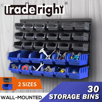 $33.99 • Buy Traderight Tool Storage Bins Wall Mounted Organiser Cabinet Garage Workshop Box