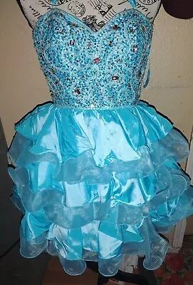 Evening Gown Dress Sequined Pageant Prom Quinceañera Size 4 By Jonathan Kayne • $59.95