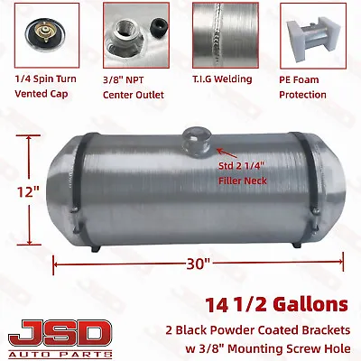 12''x30'' 14.5 Gallon 3/8 NPT Center Fill Aluminum Spun Gas Tank Fuel Tank Cell • $162.36