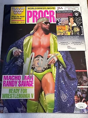 Macho Man Randy Savage Signed WWF Program Volume 167 Autograph WWE HOF JSA WWF • $650