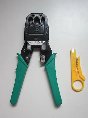 Crimper Tool For RJ45 / RJ11 / RJ12 Ethernet Crimping Tool Cat5e CAT6 • $8.95