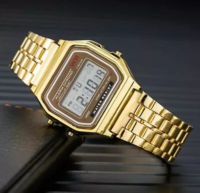 £5.89 • Buy Classic Digital Retro Watch F-91w Sport Alarm   Gold Silver Black Rose Gold