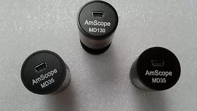 Amscope Microscope Eyepiece MD130 1.3MP  1280x1024/  / 2x MD35 0.3MP 640x480 • $79