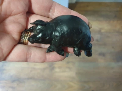 £5 • Buy Vintage Pig Ornament E & J Mining Memories Made With British Coal Collectors