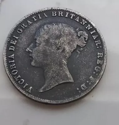 1859 Great Britain Victoria 6 Pence  English Silver Coin • $12.95