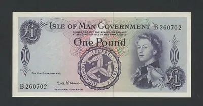 ISLE Of MAN £1 Note 1961 Stallard QEII Krause 25b EF-AU World Paper Money • $110