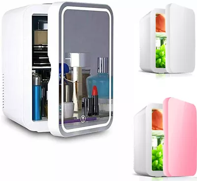 8L Beauty Portable Personal Mini Fridge Makeup LED Mirror Cosmetic Refrigerator • $72.99